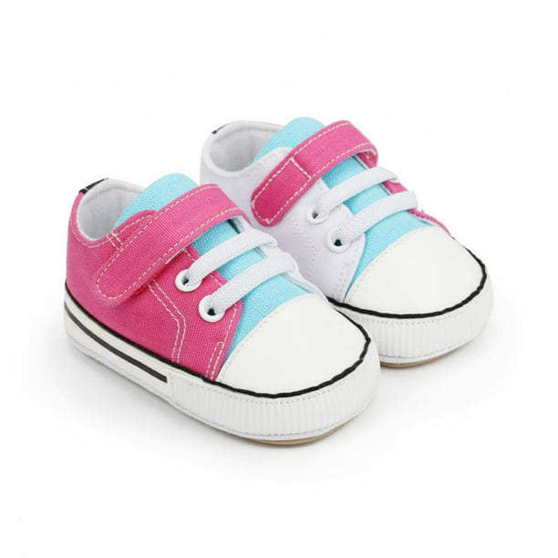 Baby Boys Girls Canvas Shoes Premium Soft Sole Infant Basic Sneakers Toddler First Walkers